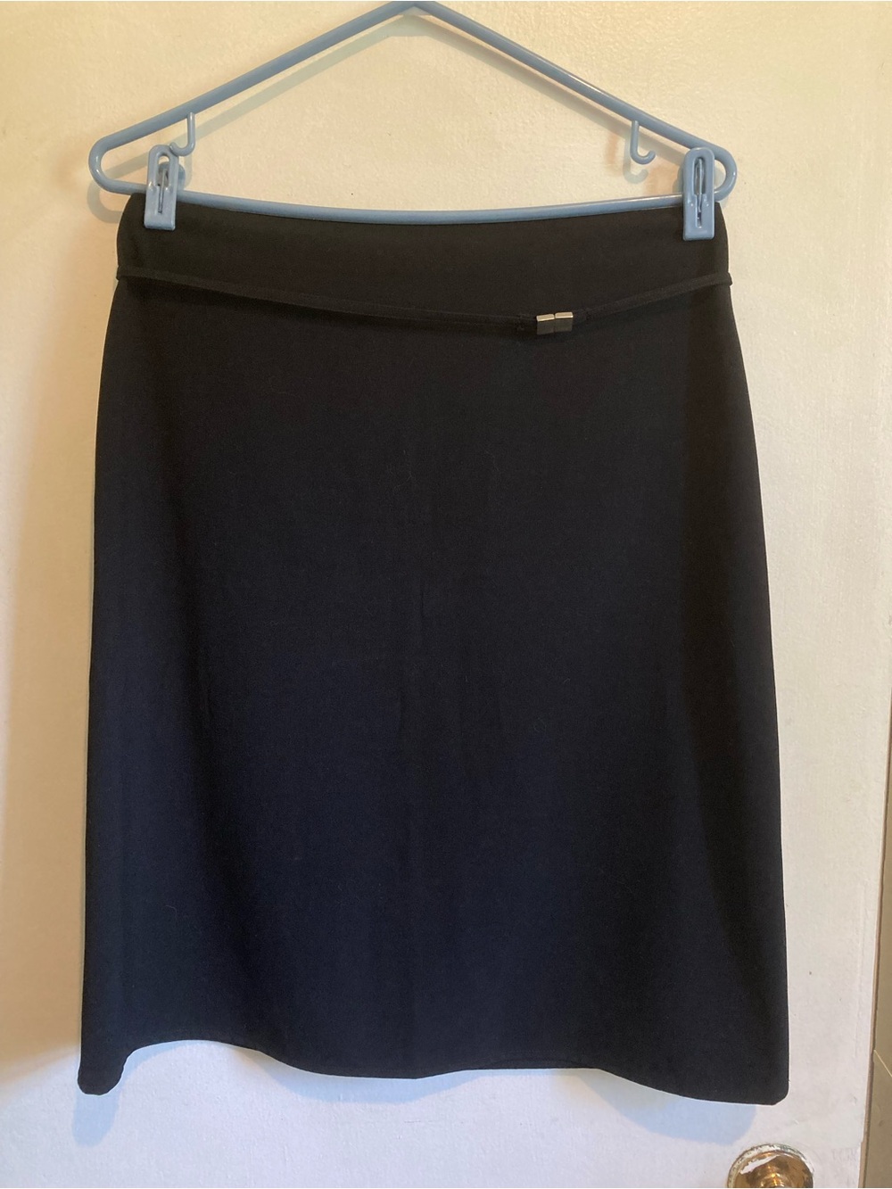 ALFRED SUNG Black Pencil Skirt with Subtle Waist Accent